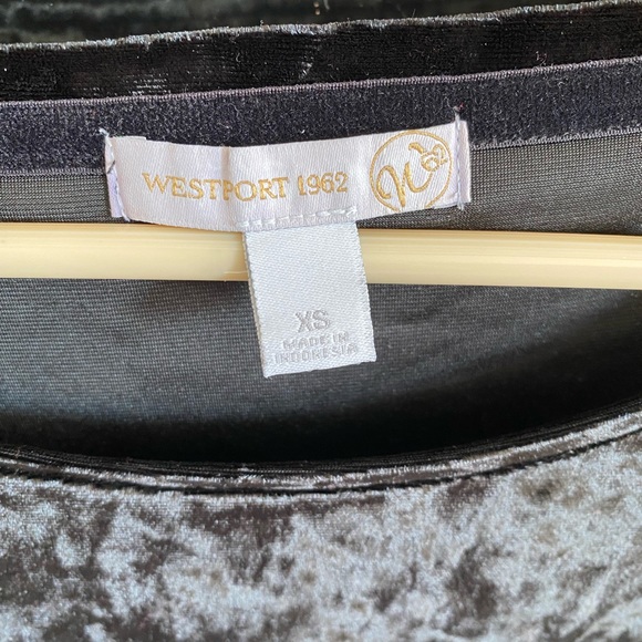 Lot of 2 Crushed Velvet Westport tops size XS from Dressbarn - Picture 5 of 8